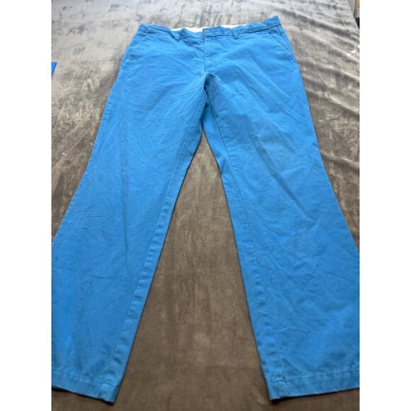 Dockers D3 Classic Fit Signature Khaki Pants Teal Flat Front Mens 38‎ x 32 - Picture 1 of 8